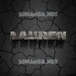 lauren in Cracked Stone style - 3D name wallpaper