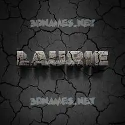 laurie in Cracked Stone style - 3D name wallpaper