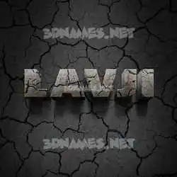 lavji in Cracked Stone style - 3D name wallpaper