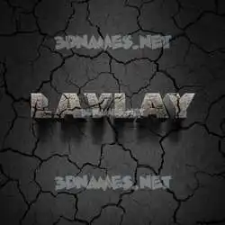 laylay in Cracked Stone style - 3D name wallpaper