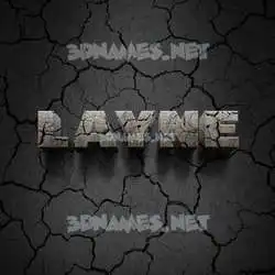 layne in Cracked Stone style - 3D name wallpaper