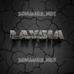laysia in Cracked Stone style - 3D name wallpaper