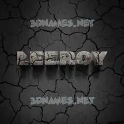 leeroy in Cracked Stone style - 3D name wallpaper