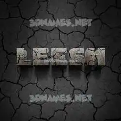 leesh in Cracked Stone style - 3D name wallpaper
