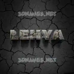 lehya in Cracked Stone style - 3D name wallpaper
