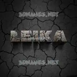 leika in Cracked Stone style - 3D name wallpaper