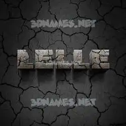 lelle in Cracked Stone style - 3D name wallpaper