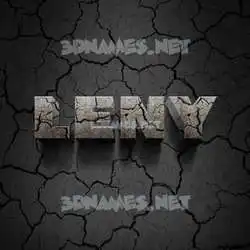 leny in Cracked Stone style - 3D name wallpaper