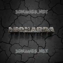 leonarda in Cracked Stone style - 3D name wallpaper