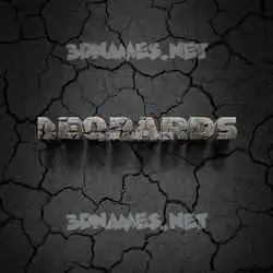 leopards in Cracked Stone style - 3D name wallpaper