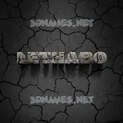lethabo in Cracked Stone style - 3D name wallpaper