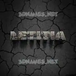 letitia in Cracked Stone style - 3D name wallpaper