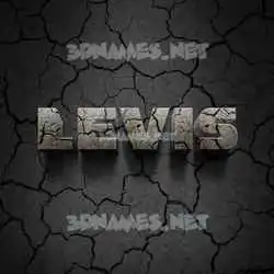levis in Cracked Stone style - 3D name wallpaper