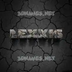lexxis in Cracked Stone style - 3D name wallpaper