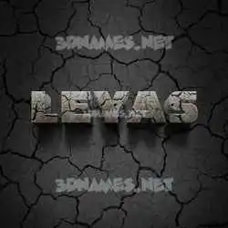 leyas in Cracked Stone style - 3D name wallpaper