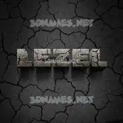 lezel in Cracked Stone style - 3D name wallpaper