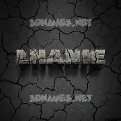 lhanie in Cracked Stone style - 3D name wallpaper