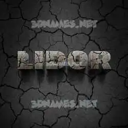 lidor in Cracked Stone style - 3D name wallpaper