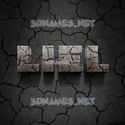 liel in Cracked Stone style - 3D name wallpaper