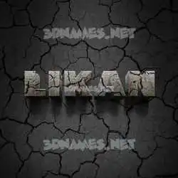 likan in Cracked Stone style - 3D name wallpaper