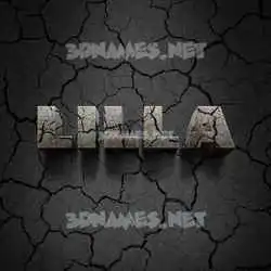 lilla in Cracked Stone style - 3D name wallpaper