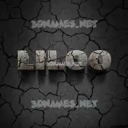 liloo in Cracked Stone style - 3D name wallpaper
