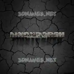 lindyporsh in Cracked Stone style - 3D name wallpaper