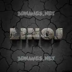 linoj in Cracked Stone style - 3D name wallpaper
