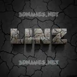 linz in Cracked Stone style - 3D name wallpaper
