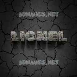 lionel in Cracked Stone style - 3D name wallpaper
