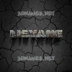 lisyane in Cracked Stone style - 3D name wallpaper