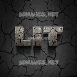 lit in Cracked Stone style - 3D name wallpaper