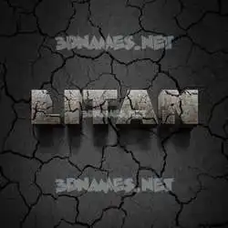 litan in Cracked Stone style - 3D name wallpaper