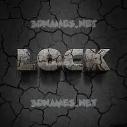 lock in Cracked Stone style - 3D name wallpaper