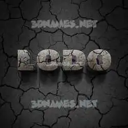 lodo in Cracked Stone style - 3D name wallpaper