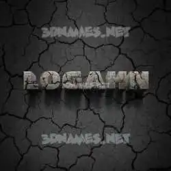 logahn in Cracked Stone style - 3D name wallpaper