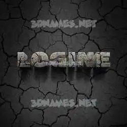 logine in Cracked Stone style - 3D name wallpaper