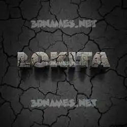 lokita in Cracked Stone style - 3D name wallpaper