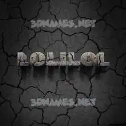 lolilol in Cracked Stone style - 3D name wallpaper