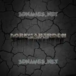 lorenaberdon in Cracked Stone style - 3D name wallpaper