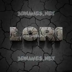 lori in Cracked Stone style - 3D name wallpaper