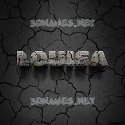 louisa in Cracked Stone style - 3D name wallpaper