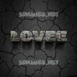lovee in Cracked Stone style - 3D name wallpaper