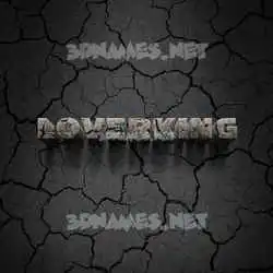 loverking in Cracked Stone style - 3D name wallpaper