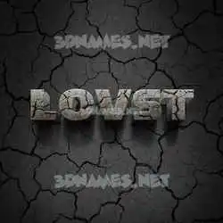 lovst in Cracked Stone style - 3D name wallpaper