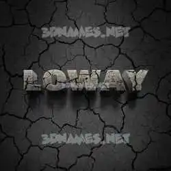 loway in Cracked Stone style - 3D name wallpaper
