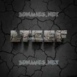 lteef in Cracked Stone style - 3D name wallpaper
