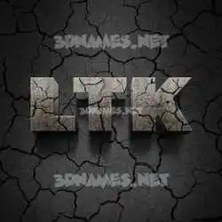 ltk in Cracked Stone style - 3D name wallpaper