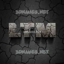 ltm in Cracked Stone style - 3D name wallpaper
