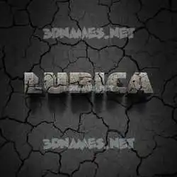 lubica in Cracked Stone style - 3D name wallpaper